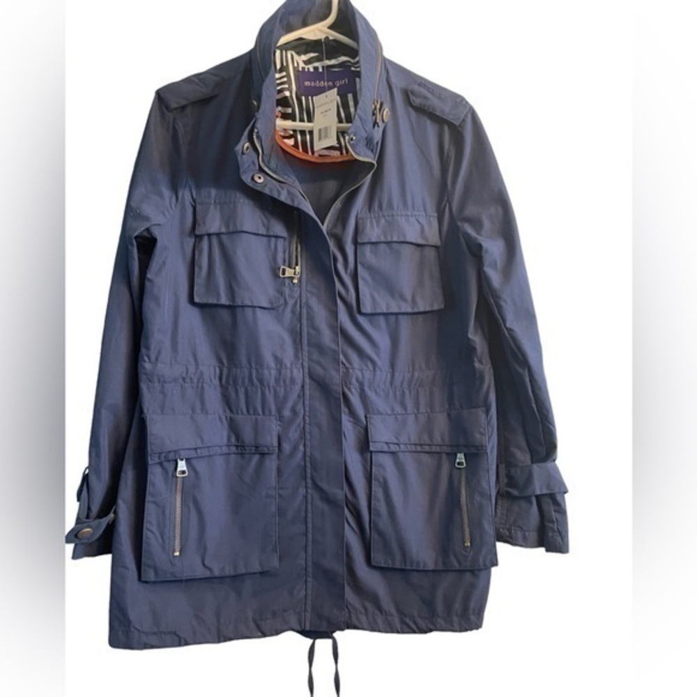 NWT Vintage Madden Girl Y2K  Blue Utility Gorpcore Jacket  L